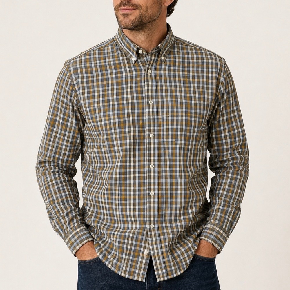 Eddie Bauer Mens Long Sleeve Button Up Shirt Relaxed Fit  XL Wrinkle Free